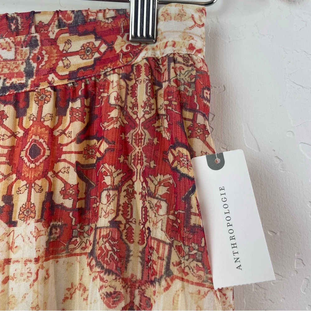 NWT Anthropologie Akemi + Kin Laurel Canyon Pleated Midi Skirt Size Small